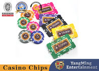 International Casino Table Customized ABS Clay Texas Hold'Em Chip Set With Film Design