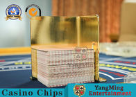 Durable Casino Game Accessories Yellow Poker Metal Playing Card 100*65*120mm