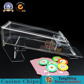 Custom Iron Shaft Baccarat Card Dealing Shoe Fully Transparent Thick