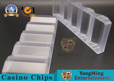 Luxury Poker Chip Rack 100pcs 5 Rows Round Style Plastic Chips Holder  Frosted Rhombus Float