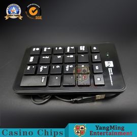 Slim Baccarat Gambling Systems USB Number Keyboard Black Plastic Wired Keyboard Table System