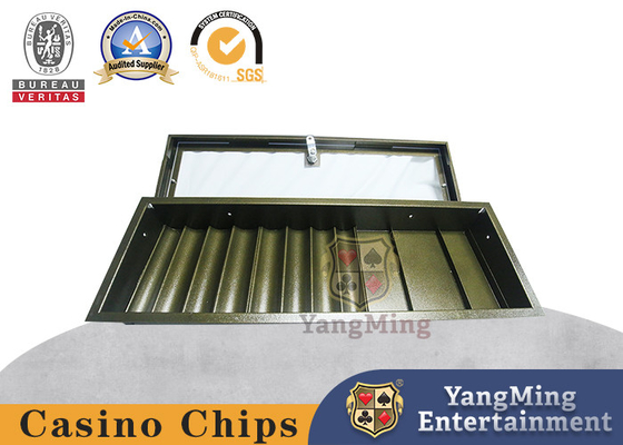 Customized 11 Rows Single Layer Clay Ceramic Chip Tray With Lock