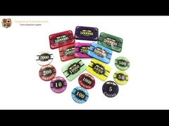 Oro caldo acrilico Tiger With di Dragon Tiger Casino Poker Chips Customized del baccarat UV