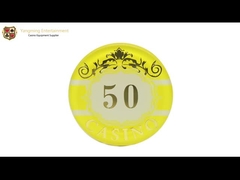 Lo strato Crystal Acrylic Casino Poker Chip di Macao tre ha fissato la timbratura di oro di 760 pezzi UV