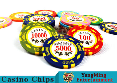 Texas Hold’em / Metal Poker Chips For Casino Gaming With Numbers Casino Chips