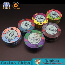 Custom Gambling Casino Poker Chips High - Density Ceramic Code Environmental Protection