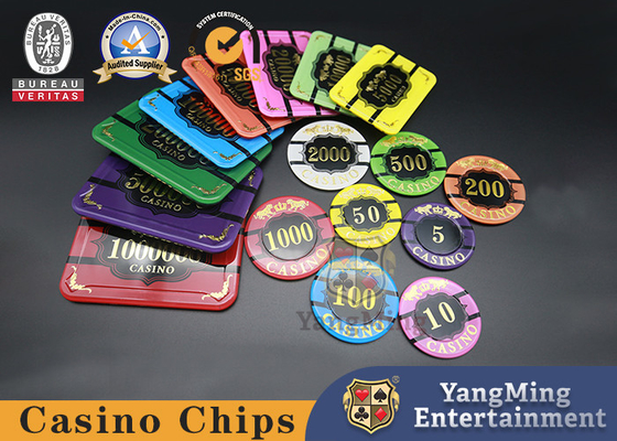 comprare Oro caldo acrilico Tiger With di Dragon Tiger Casino Poker Chips Customized del baccarat UV fabbricazione online