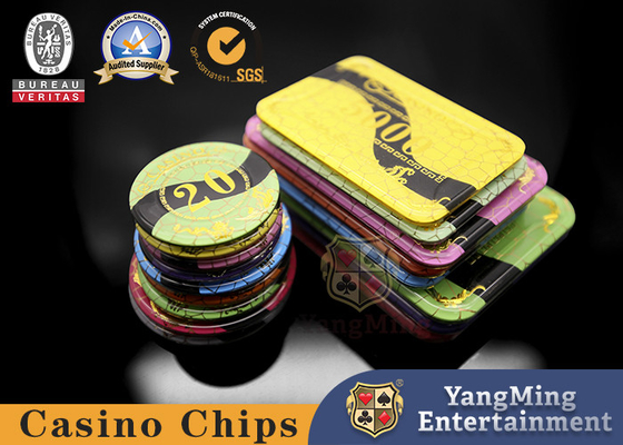 comprare baccarat Texas Casino Poker Chips Acrylic Crystal Gilded Grid Anti Counterfeit di 50mm fabbricazione online