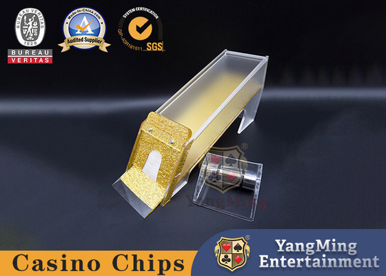 comprare Commerciante della Tabella del casinò della mazza della piattaforma di Texas Poker Baccarat Polished Gold 8 della scarpa del commerciante della carta su ordinazione fabbricazione online