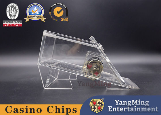 comprare 2 paia della carta del commerciante della scarpa del gioco acrilico trasparente di Niuniu Texas Black Jack Poker Table fabbricazione online