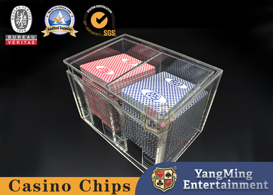 comprare Scatola di carta completamente trasparente acrilica della Tabella del gioco della Tabella del poker del baccarat della scatola dello spreco della carta del poker fabbricazione online