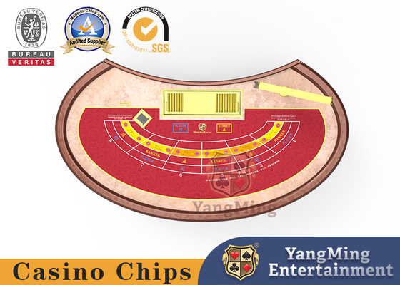 comprare Colore su misura Tabella della mazza di Mini Six People Oval Step della Tabella della mazza di Lucky Six Baccarat Casino fabbricazione online