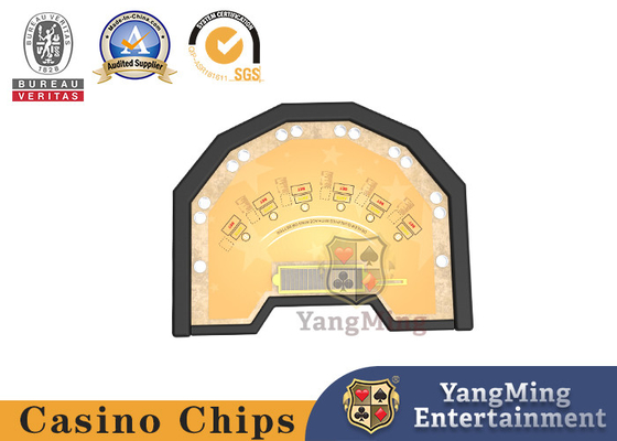 comprare Stampa di Texas Poker Table Games Yellow CMYK del tavolo verde del black jack 21 del poligono fabbricazione online