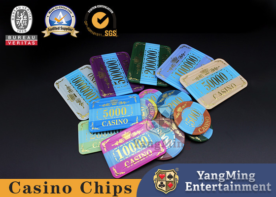 comprare L'oro ha placcato la mazza su ordine Chips Acrylic Crystal Anti Counterfeit fabbricazione online