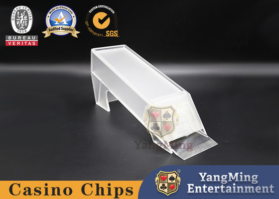 comprare 8 paia della mazza delle carte del casinò della Tabella della scarpa del commerciante hanno personalizzato l'asse di plastica acrilica traslucida del ferro fabbricazione online