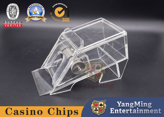comprare 1 scarpa acrilica trasparente di lusso del commerciante della Tabella della mazza del black jack del casinò della scarpa del commerciante della carta della piattaforma fabbricazione online