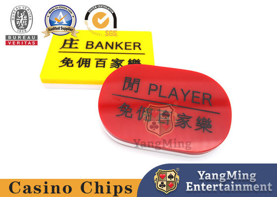 comprare Servo libero Manor Leisure Card del baccarat acrilico scolpendo il gioco rosso e giallo della Tabella del poker fabbricazione online