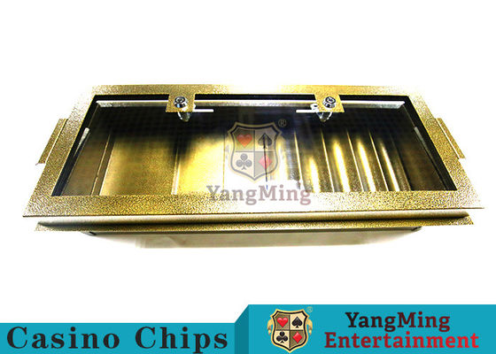 comprare Doppio strato Chip Plate del metallo con la scatola di Dragon Tiger Poker Table Game Chip del baccarat della serratura fabbricazione online