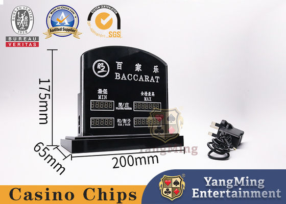 comprare Tabella elettronica trasparente Bet Card del gioco del poker del baccarat del cartellino rosso degli accessori LED del gioco del casinò fabbricazione online