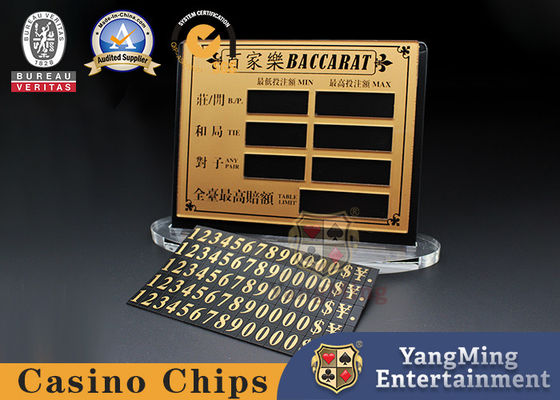 comprare Incavo che scommette il segno di limite per la Tabella di gioco acrilica del tavolo verde della mazza del baccarat fabbricazione online