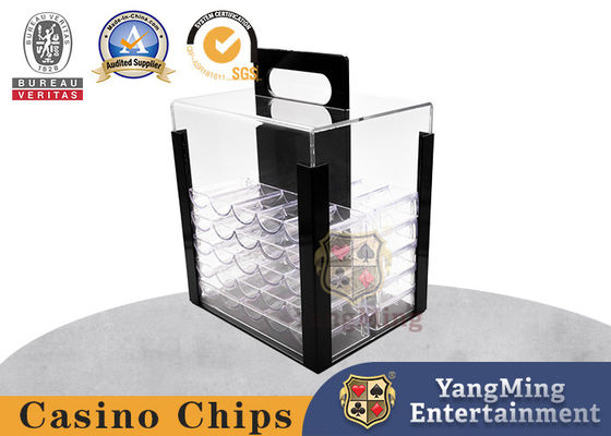 comprare Accessori robusti del gioco del casinò Tabella portatile ispessita trasparente acrilica Chip Box del poker di 1000 yarde fabbricazione online