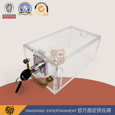 comprare Il supporto standard di scarto del casinò 6 paia del regalo della carta inscatola la scatola di carta chiudibile a chiave acrilica del piano d'appoggio della mazza fabbricazione online