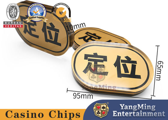 comprare Gold Oval Positioning Card International Bull Poker Table Game Accessori personalizzati fabbricazione online