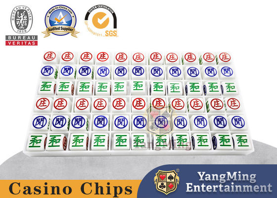 comprare Accessori per giochi da casinò bianchi ABS Baccarat di plastica Dragon Tiger Digital Dew Ball scolpito Poker Table Top Game Beads fabbricazione online