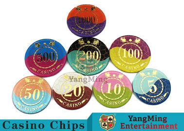 comprare Crystal Acrylic Casino Poker Chips, Mesh Bronzing Silkscreen Custom Casino scheggia fabbricazione online