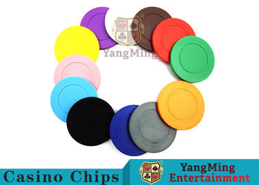 comprare Mazza di plastica dedicata Chips With Customized Print Logo di colore solido delle roulette fabbricazione online