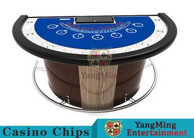 comprare Tabella rotonda del poker del cuscino ammortizzatore di acciaio inossidabile mezza per il gioco di gioco del black jack fabbricazione online
