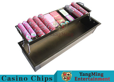 comprare 2 - Serratura bronzea di protezione di Chip Tray Thick Solid With Security del casinò del metallo di strato fabbricazione online