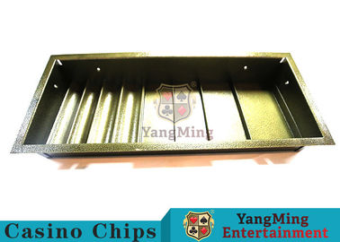 comprare La Tabella della mazza ha dedicato una mazza Chip Case Tray Double Lock di 1 strato riveste di ferro la fila quadrata di forma di Chips Float With 4 del metallo fabbricazione online