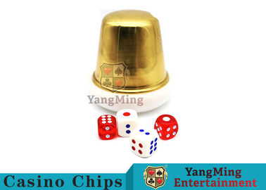 comprare Il baccarat di Macao ha dedicato gli accessori acrilici dei giochi della Tabella del poker della BO di si del piatto del bottone del commerciante che giocano la tazza di stampi del metallo dell'oro fabbricazione online