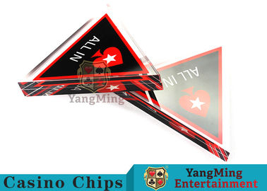 comprare Accessori unici del gioco del casinò di stile, carte da gioco triangolari del poker di forma fabbricazione online