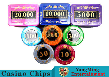 comprare 730 pc Crystal Screen Style Roulette Chip messo/gioco del poker messo in caso di alluminio fabbricazione online