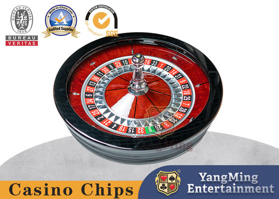 comprare American Manual Roulette Board Red Solid Wood Casino Table Texas Hold'em Poker 19cm Scafo fabbricazione online