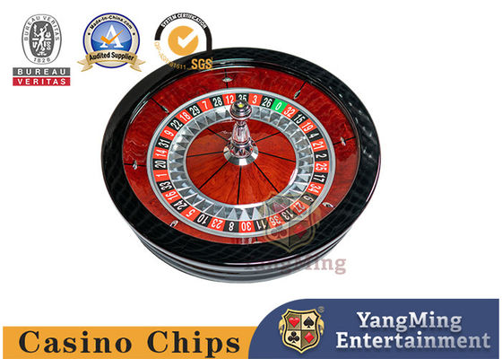comprare Gioco da tavolo di poker su misura a mano di roulette manuale americana Diametro di legno massello 82 cm fabbricazione online
