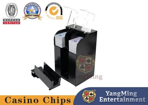 comprare Macchina elettrica personalizzata per mescolare le carte nere 8 coppie Texas Hold'Em Poker Card Shuffler fabbricazione online