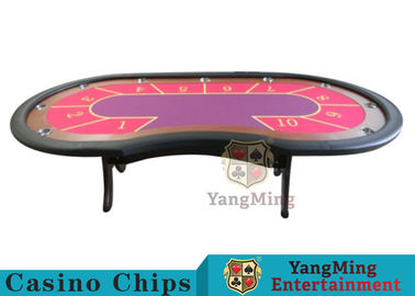 comprare Tabella della mazza del casinò di 10 sedili con il bracciolo di cuoio rispettoso dell'ambiente dell'unità di elaborazione fabbricazione online