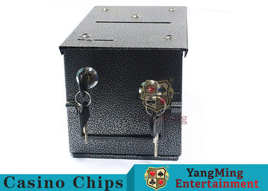 comprare Chiuda a doppia mandata la scatola dei contanti del casinò di progettazione con il ferro più spesso del metallo per le monete/chip fabbricazione online