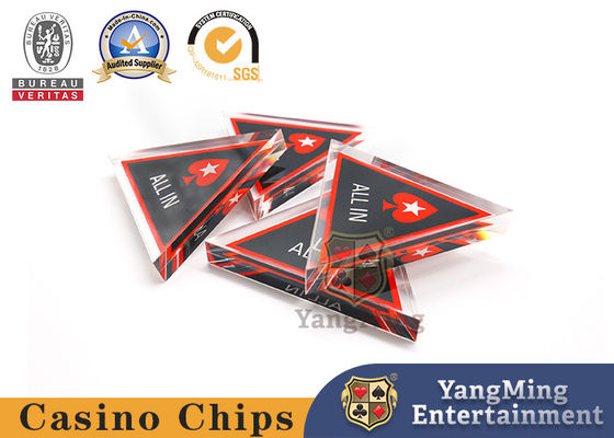 comprare Triangolare Acrilico All In All In Casino Texas Hold'Em Tavolo di gioco Cartolina di posizionamento fabbricazione online