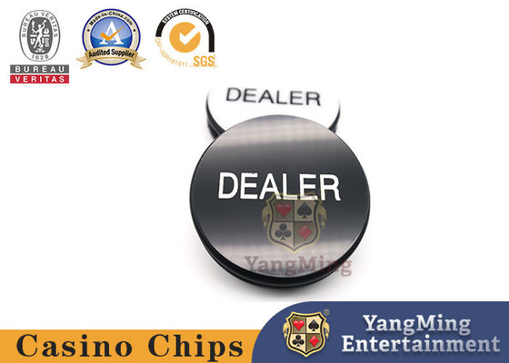 comprare Black and White Texas DEALER Plastic ABS Double Sided Carved Poker Table Game (Gioco a tavolo in scultura a doppio lato) fabbricazione online