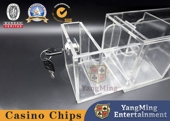 comprare Baccarat 8 coppie Scartato Scatola di carte da gioco Trasparente Scatola di carte a due griglie fabbricazione online