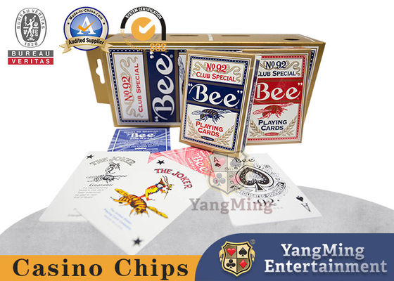 comprare Imballaggio nero posteriore della scatola dei colori del punto della carta della mazza del casinò del centro del modello 310g dell'ape rossa e blu fabbricazione online