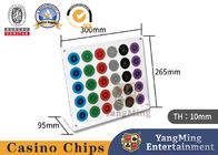 Brand New Fully Transparent 30-Piece Poker Chip Rack Round Chip Casino Table Chip Rack