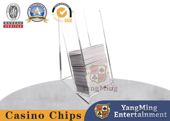 comprare Acrilico 8 coppie Scatola di carte abbandonata Texas Baccarat Poker Table Casino Tavolo da gioco Stand fabbricazione online