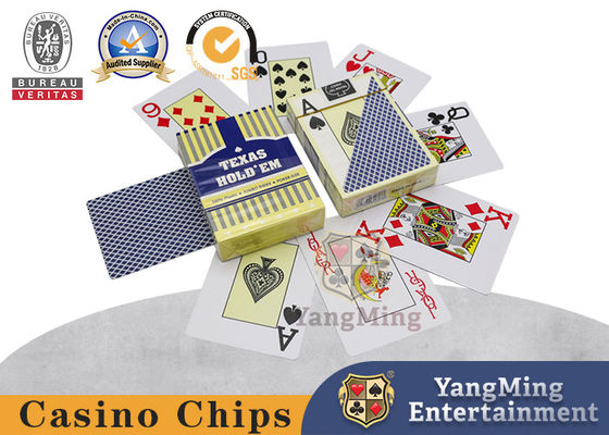comprare Le carte di plastica Texas Hold'em, rosso e blu stampate in magazzino, possono essere progettate e personalizzate fabbricazione online