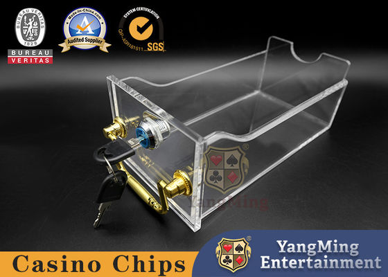 comprare Nuova scatola di scarto completamente trasparente 8 mazzi di carte da gioco Casino Club Scart Box fabbricazione online