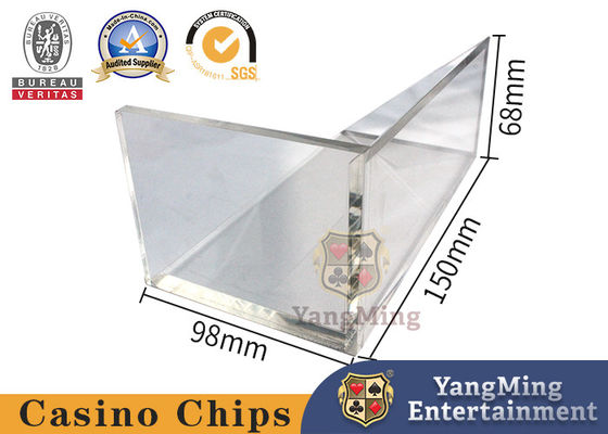 comprare Texas Hold'Em Poker Triangolo Scartamento Cartone Casella di 8 mazzi Poker Scartamento Cartone Casella di accessori fabbricazione online